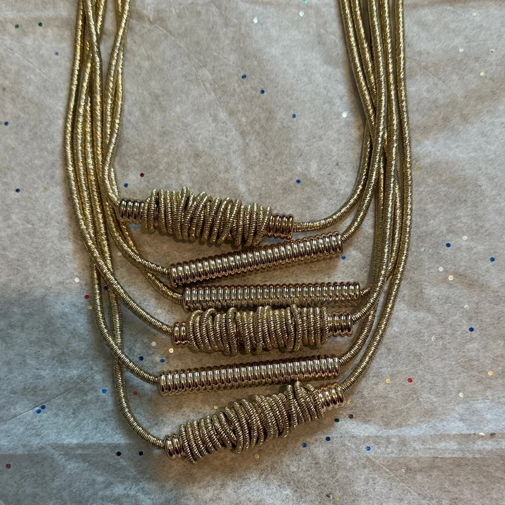 Elegant Gold Multi-Strand Necklace